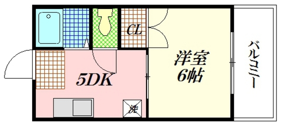 サンライズ鶴江Ａ棟の間取り