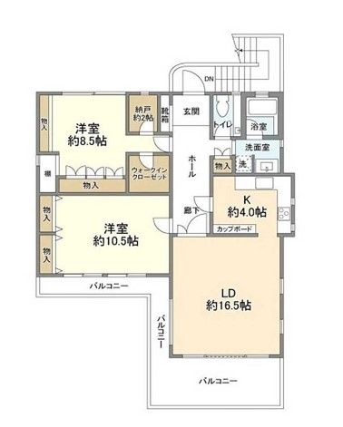 桜台６丁目住宅二階部分の間取り