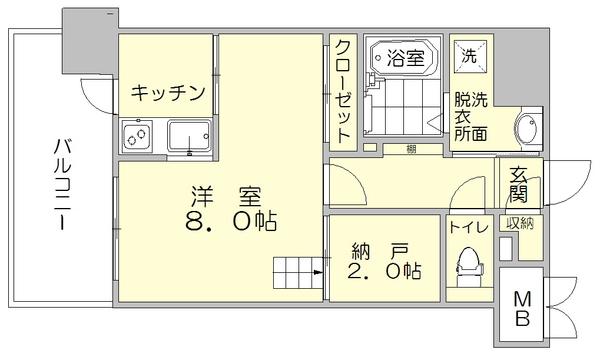 リアンシエルブルー東比恵２の間取り