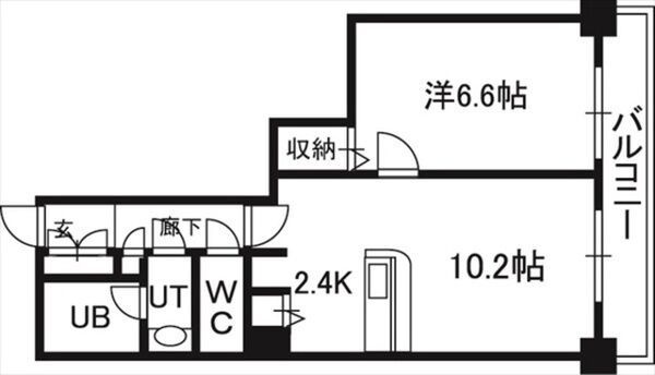 札幌市中央区南九条西のマンションの間取り