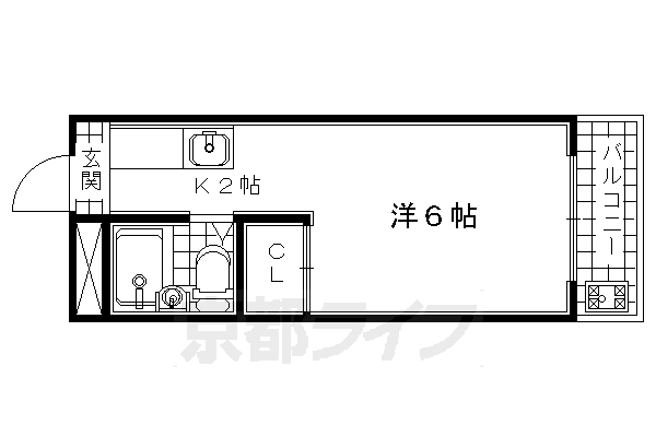 久世郡久御山町島田のアパートの間取り