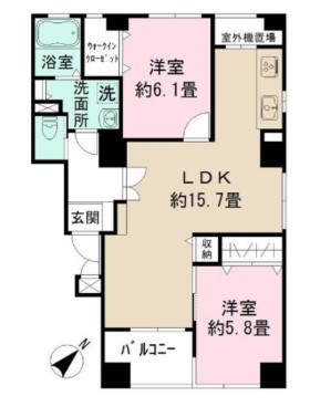 千代田区岩本町のマンションの間取り