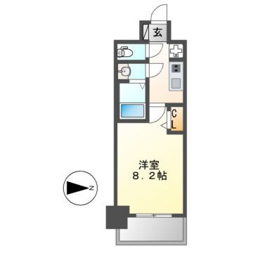 プレサンス上前津プレスの間取り