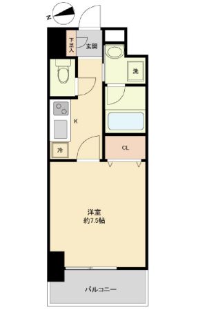 仙台市青葉区本町のマンションの間取り