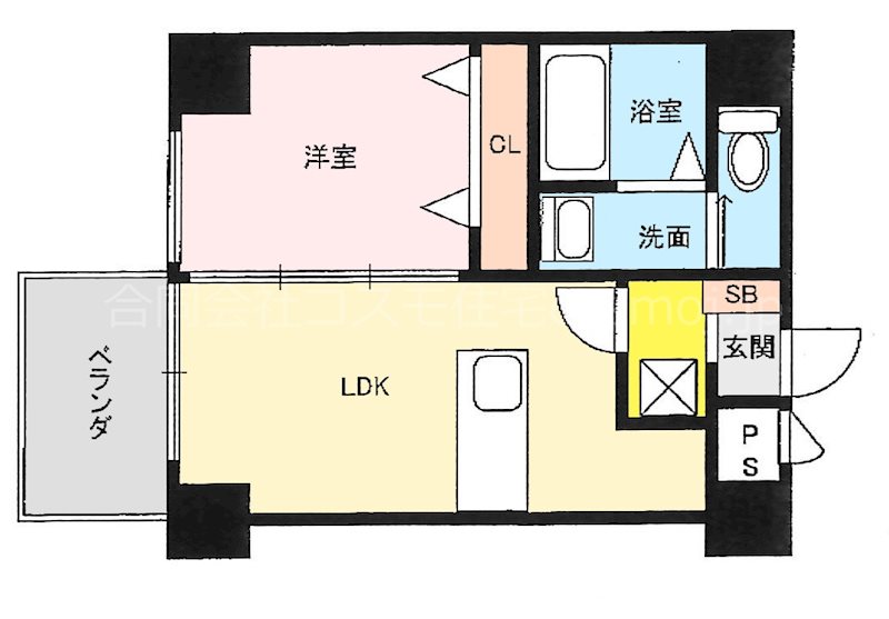 八尾市山本町南のマンションの間取り