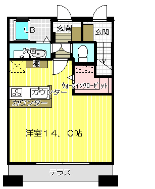 【ホワイト・コースト壱番館の間取り】