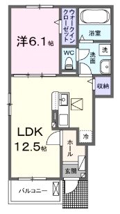 八尾市東山本町のアパートの間取り