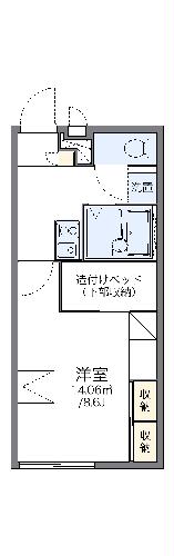 レオパレスＥａｓｔ　ａｕｋ　IIIの間取り