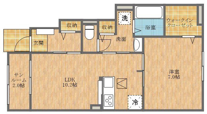 サンセット　ヒルの間取り