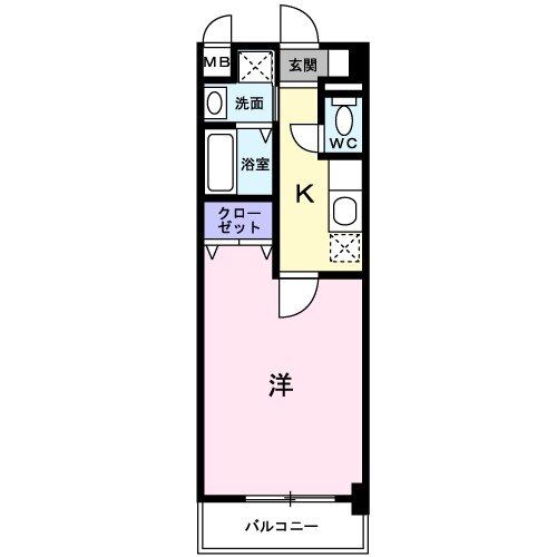 広島市安佐南区安東のマンションの間取り