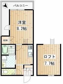 川崎市高津区久末のマンションの間取り