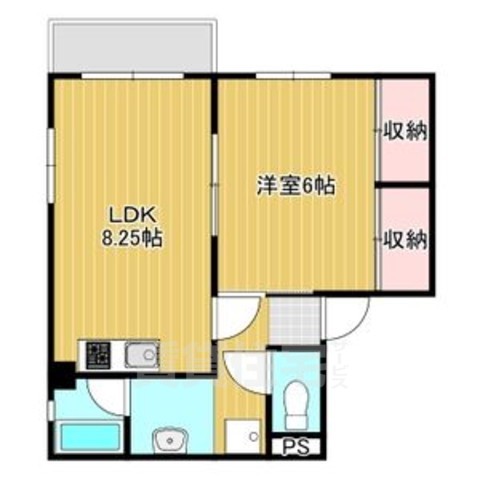 名古屋市瑞穂区上山町のマンションの間取り