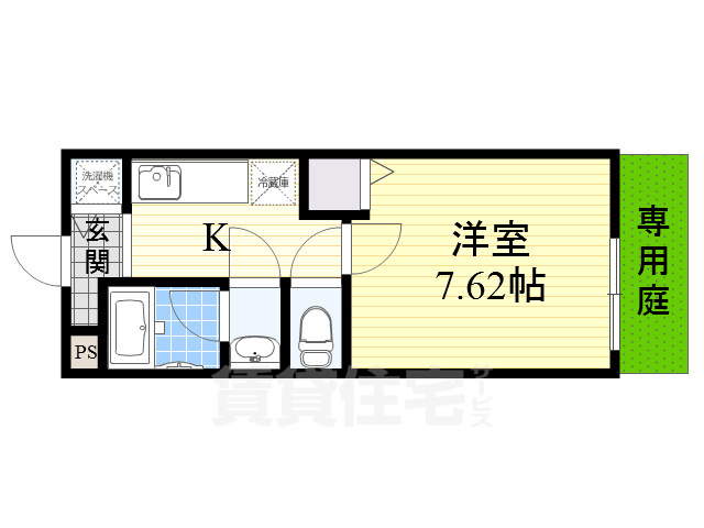 堺市北区奥本町のアパートの間取り