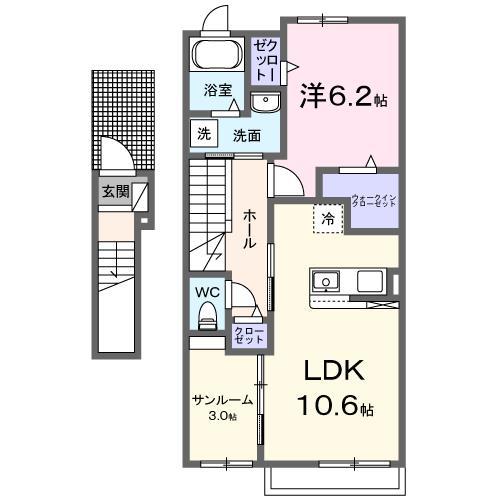 ［大東建託］セレノ　コリーナの間取り