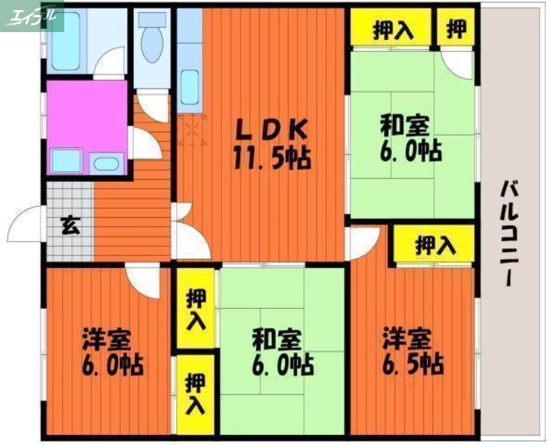 大野マンションの間取り