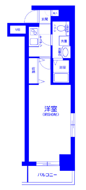 横浜市西区桜木町のマンションの間取り