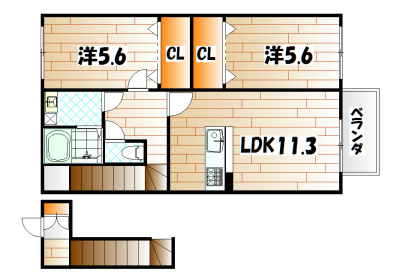 エスポワールISHIBASHIの間取り