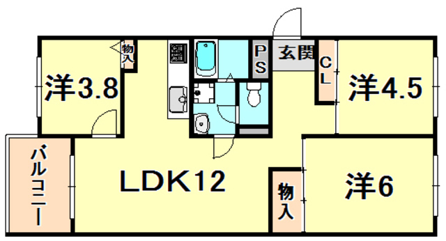 芦屋浜高層　高浜の間取り