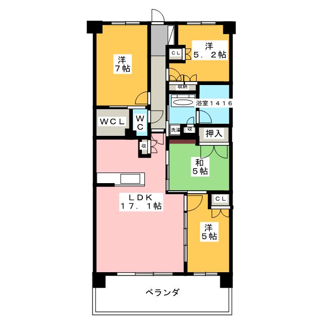 プレミスト徳重の間取り