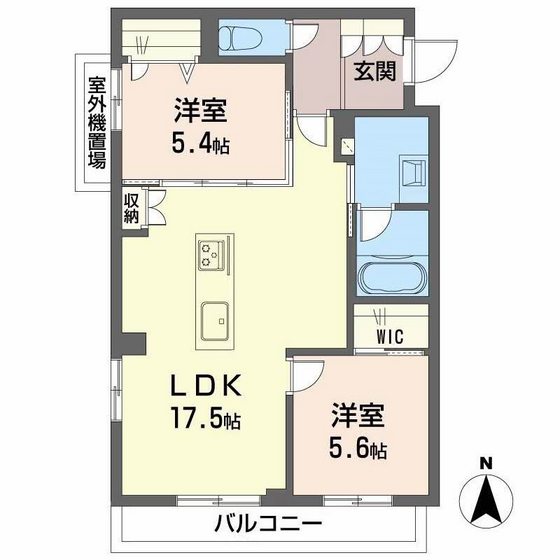 フォンス水前寺公園の間取り