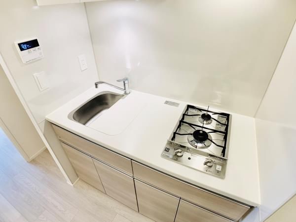 キッチン　コンパクトなキッチンで掃除もラクラク