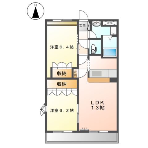 ミラーアイランドGIの間取り写真