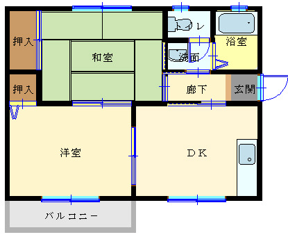 前橋市日吉町のアパートの間取り