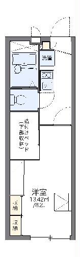 レオパレスマハナ　ワレアの間取り