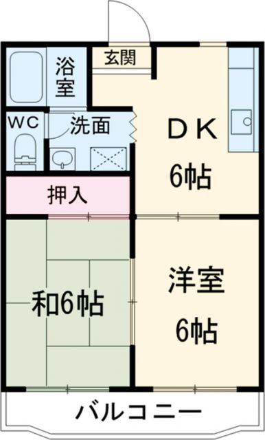 浜松市中央区大瀬町のマンションの間取り