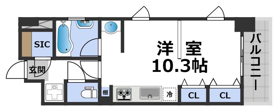 KDX堺筋本町レジデンスの間取り