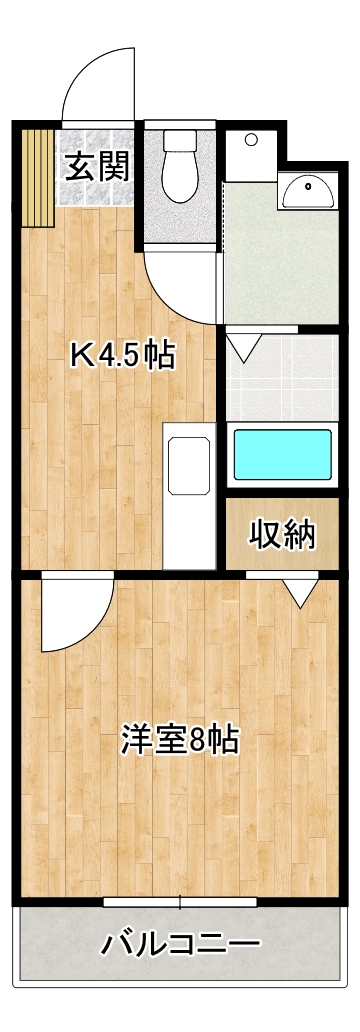 サニーハイツ福岡の間取り