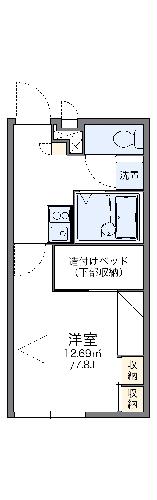 レオパレスＫ南片江の間取り