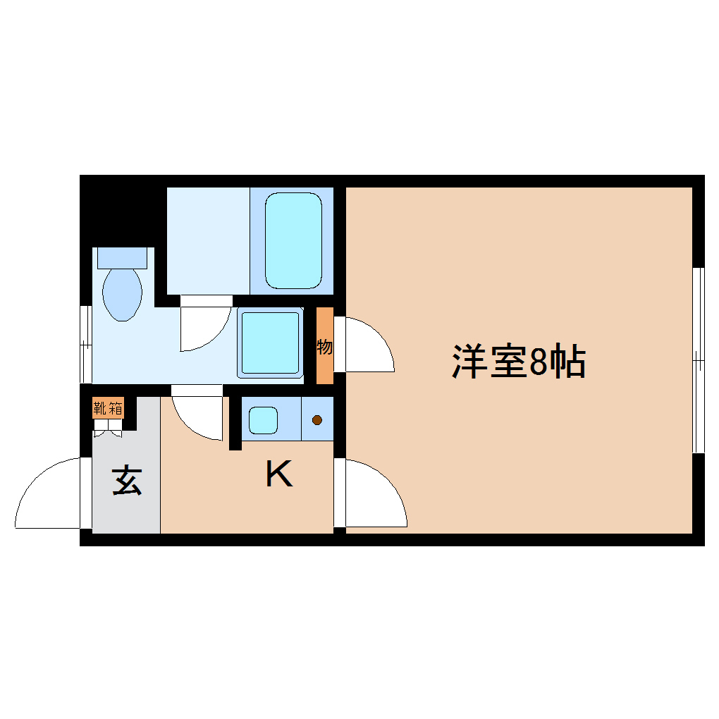 生駒郡平群町竜田川のアパートの間取り