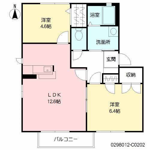 プレジールアンＣ棟の間取り