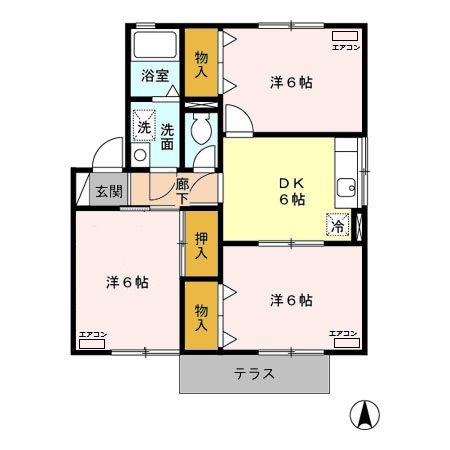 リヴェール高沢　II Ａ/Ｂ/Ｃの間取り