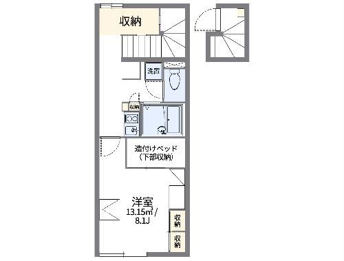 坂戸市西坂戸のアパートの間取り