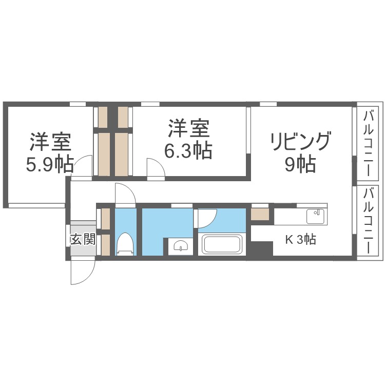 プルミエールメゾン南円山の間取り