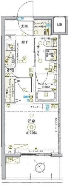 板橋区中丸町のマンションの間取り