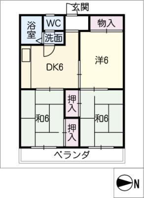 シティーハイツモリーの間取り