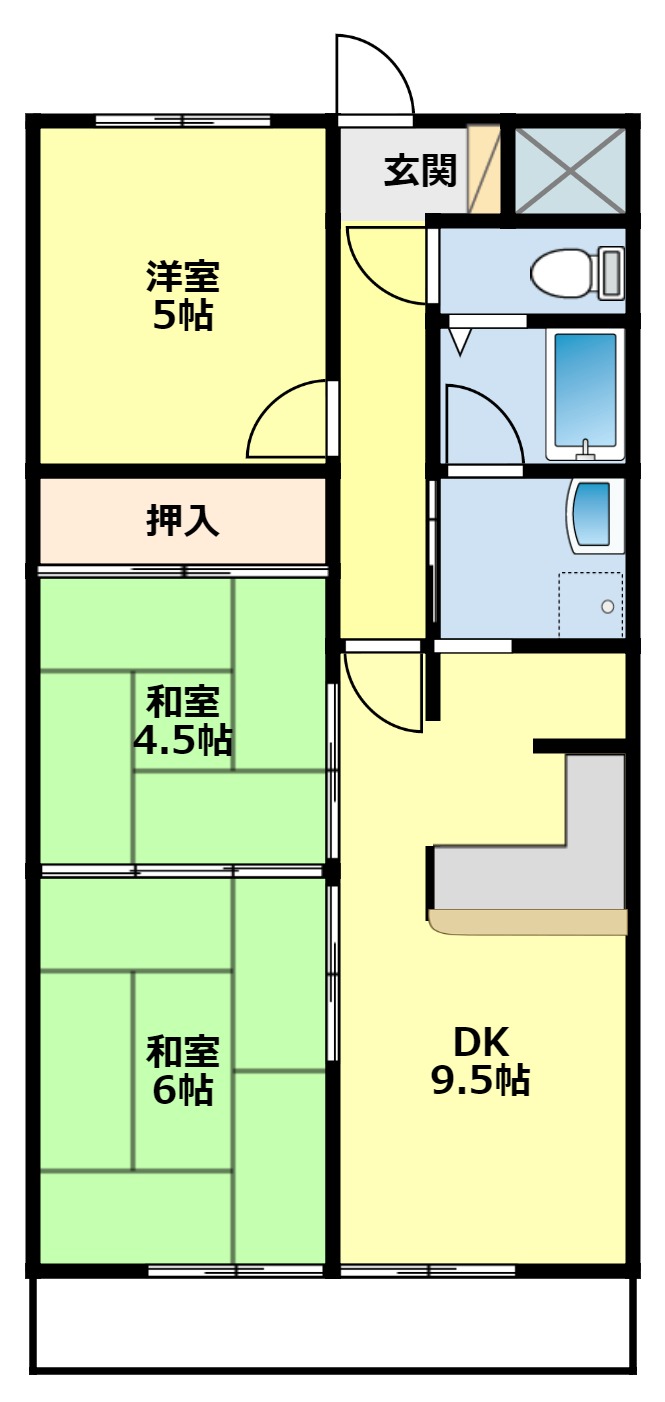 豊田市小坂町のマンションの間取り