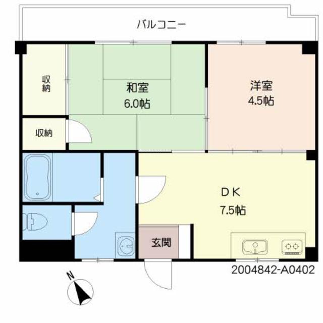 北九州市小倉北区日明のマンションの間取り