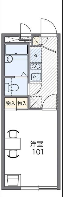 相模原市中央区陽光台のアパートの間取り