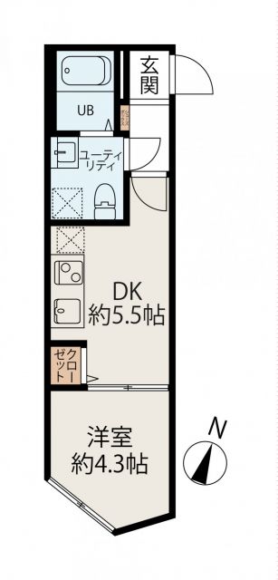 【スカイヒルズ中野弥生町の間取り】