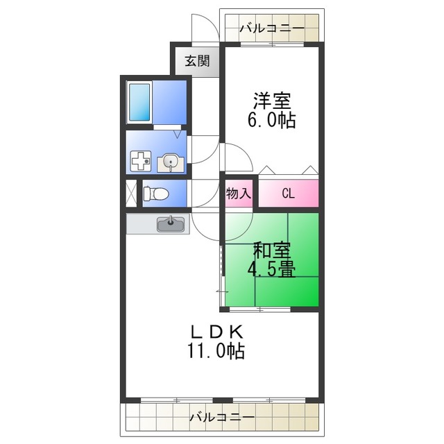 レオ住之江公園の間取り