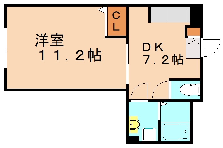 北九州市八幡西区藤田のマンションの間取り