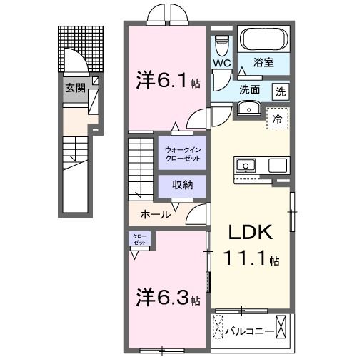 メゾンソラーレIIの間取り