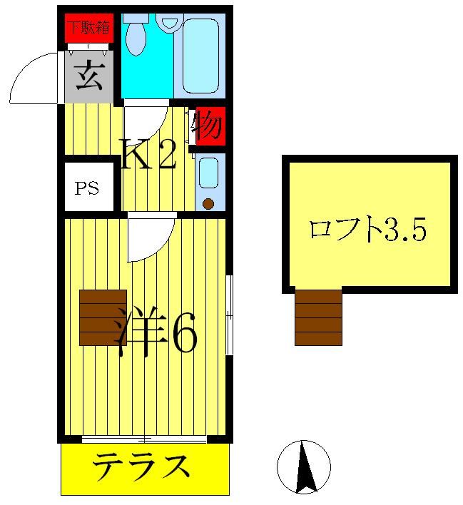 【松戸市大谷口のアパートの間取り】