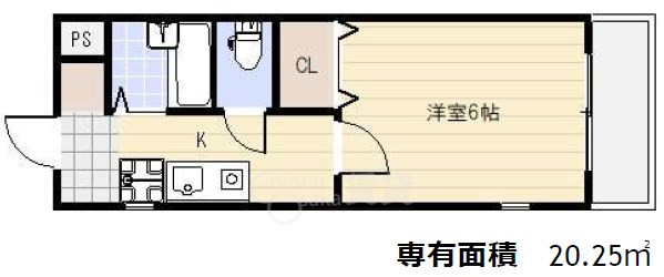 箕面市粟生間谷西のマンションの間取り