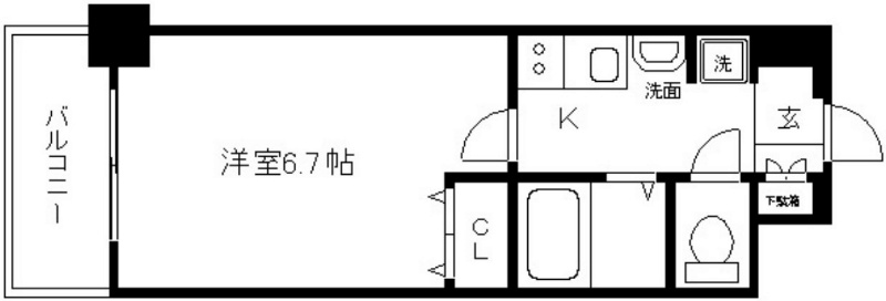 京都市南区東九条上御霊町のマンションの間取り