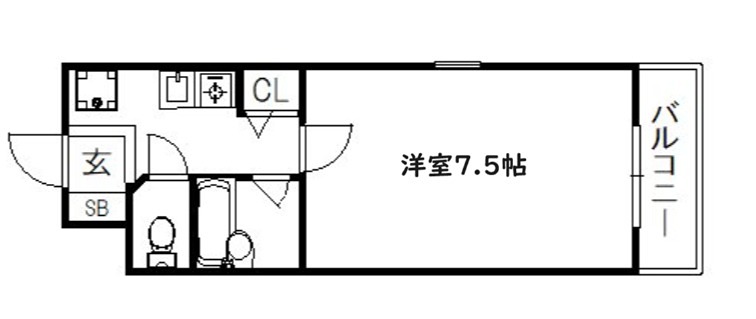 作思以度　衣笠（サクシードきぬがさ）の間取り